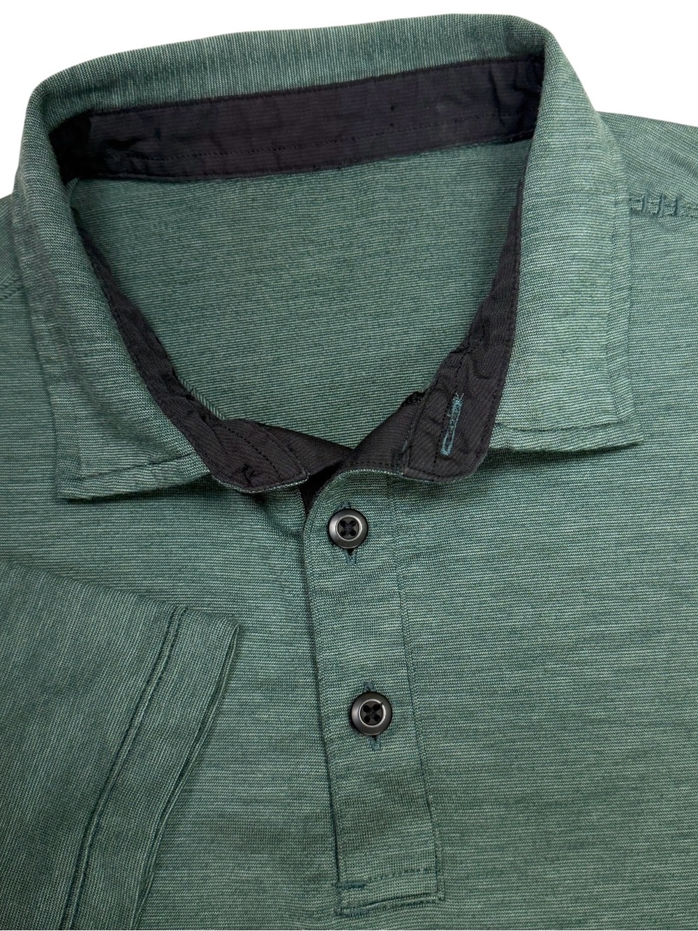 Lululemon Polo Shirt Men Small Green Evolution Performance Stretch Golf Athletic
